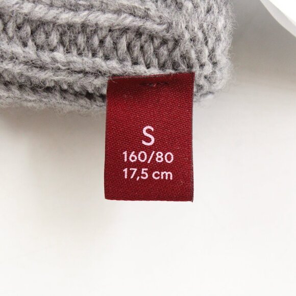 NWT Gucci Wool Cashmere Gloves with Double G Patch in Light Grey/Gold (S) - Picture 9 of 12